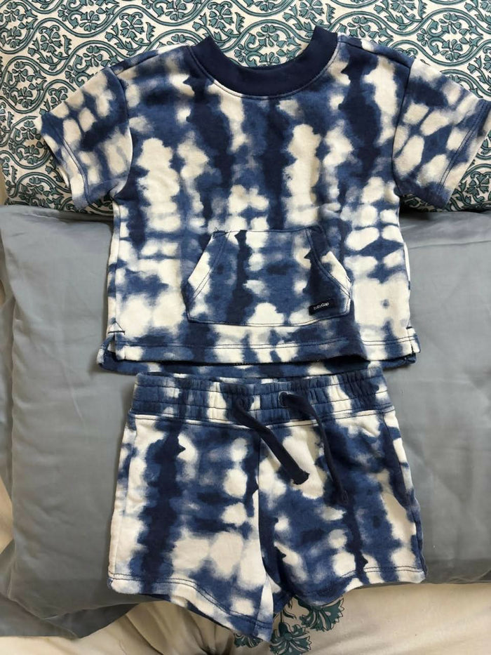 BABY GAP Blue Tie & Dye Co-ord Set – Stylish, Soft & Comfortable for Babies