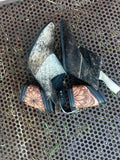 Hand tooled Hair On Heel Sandals