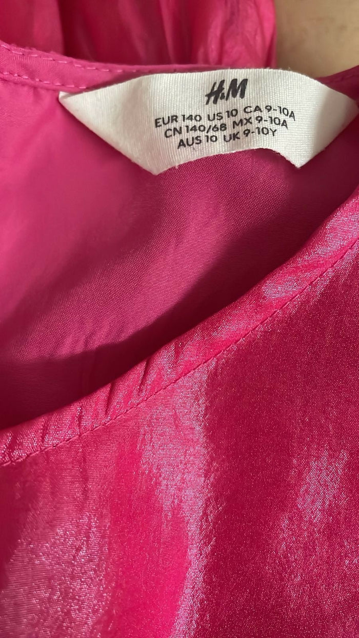 H&M Girls' Collared Velour Dress – Soft, Elegant & Comfortable Partywear (Dark Red) Combo H&M 2-Piece Tulle Set for Girls – Stylish, Soft & Comfortable Party Outfit