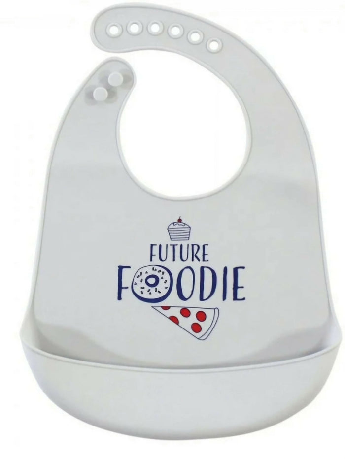 HUDSON BABY Infant Silicone Food Bibs 2 piece, (You Guac My World & Future Foodie)