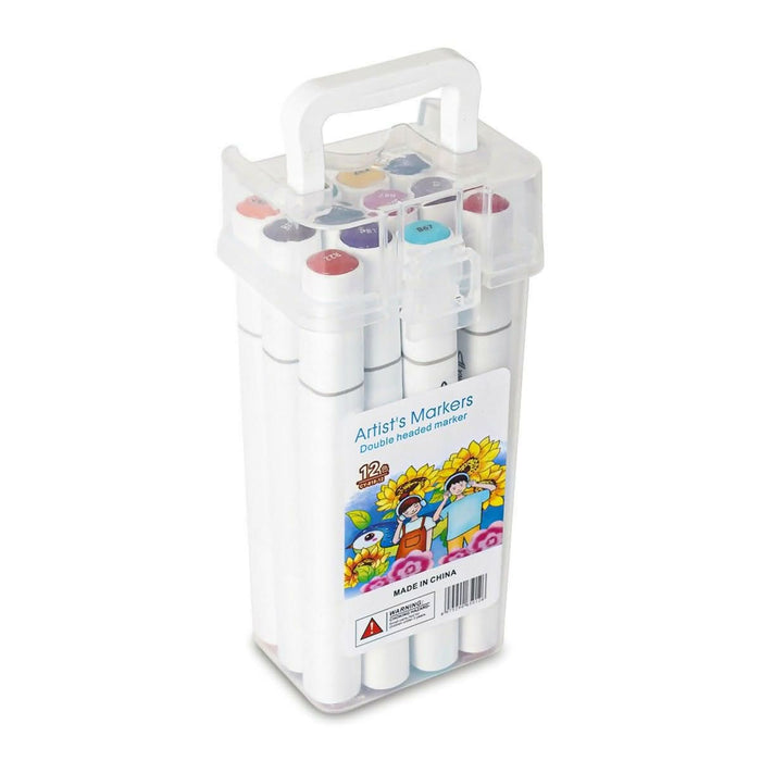 Markers are built with dual tips that are fine (narrow) and broad to allow you to be creative with a variety of vibrant color options. This is the perfect gift and addition for artists, students, kids, and more for arts and crafts, design etc.