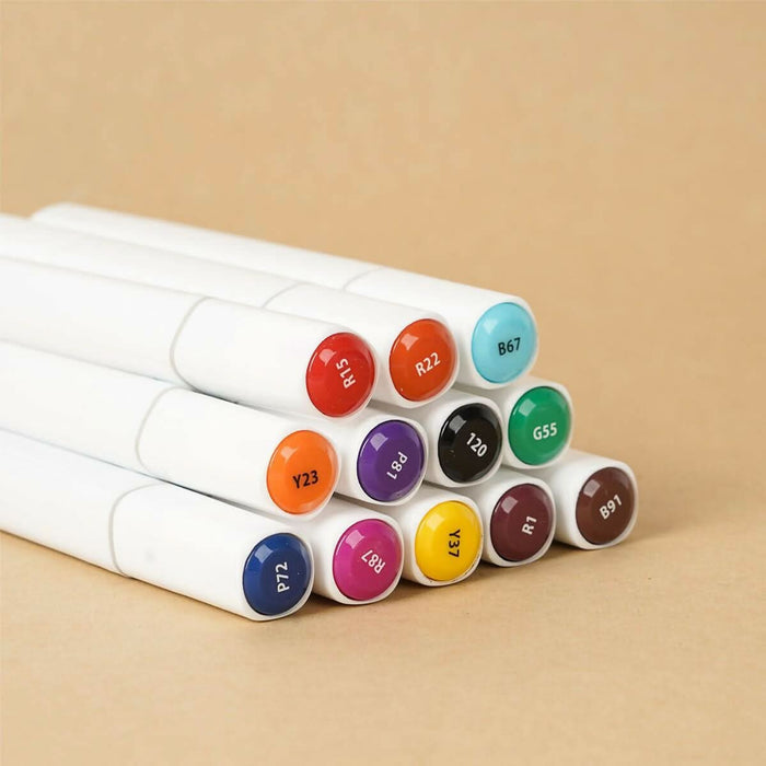 Markers are built with dual tips that are fine (narrow) and broad to allow you to be creative with a variety of vibrant color options. This is the perfect gift and addition for artists, students, kids, and more for arts and crafts, design etc.