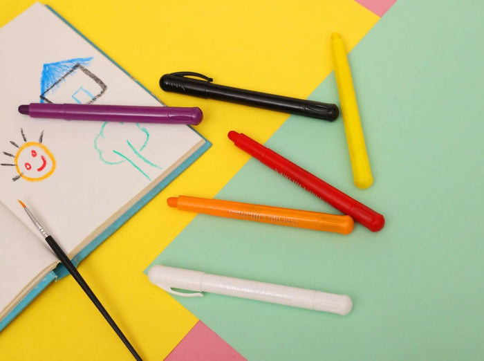 These crayons feature a twistable mechanism that eliminates the need for sharpening. By twisting the bottom of the crayon, you can expose more crayon lead, making it convenient and mess-free.