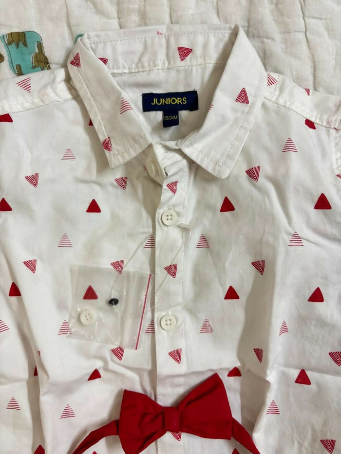 JUNIORS by Lifestyle boys shirt, bow tie & jeans set – brand new, size 18–24 months, fits up to 3 yrs.