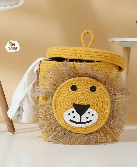 Jute Baskets with Lid/Toys Organiser / Storage Baskets
