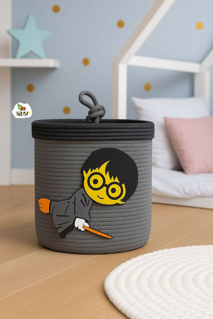 Jute Baskets with Lid/Toys Organiser / Storage Baskets