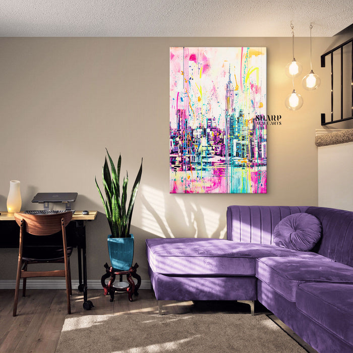 Manhattan Abstract Canvas Wall Art