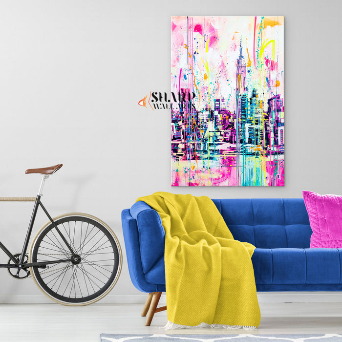 Manhattan Abstract Canvas Wall Art