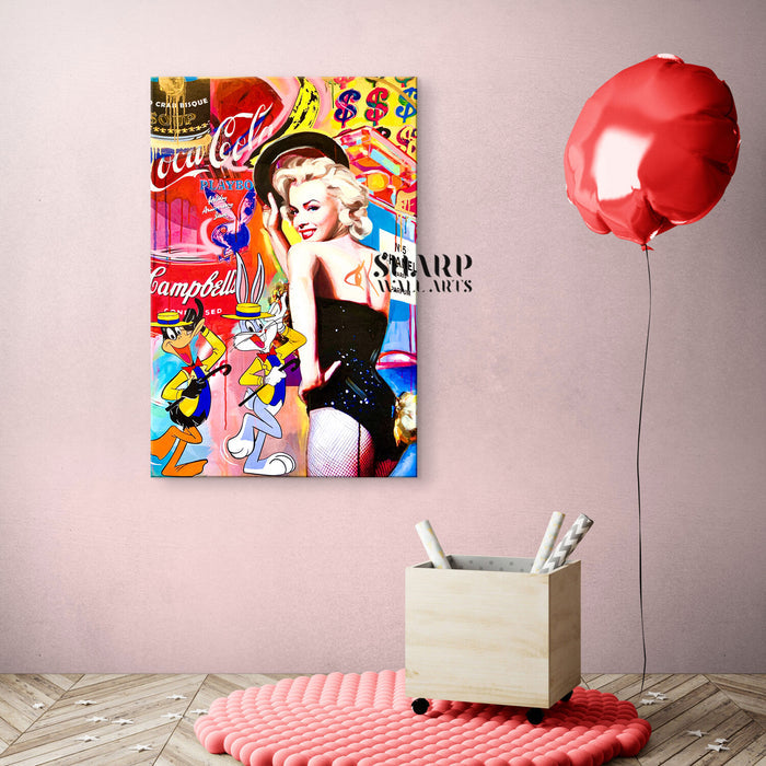 Marilyn Monroe Dancing For Life Canvas Wall Art