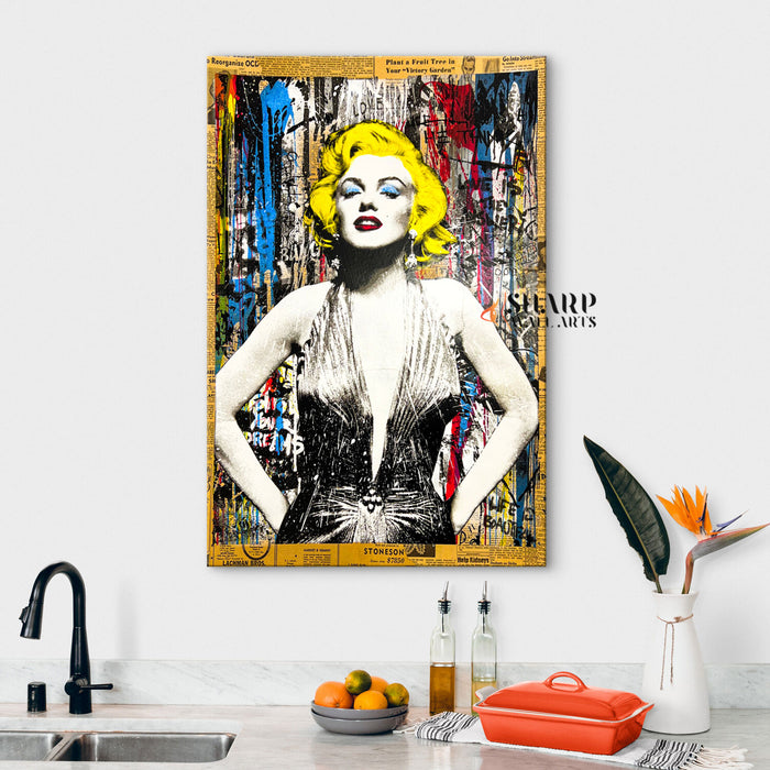 Marilyn Monroe Graffiti Canvas Wall Art