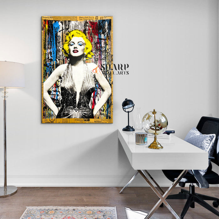 Marilyn Monroe Graffiti Canvas Wall Art