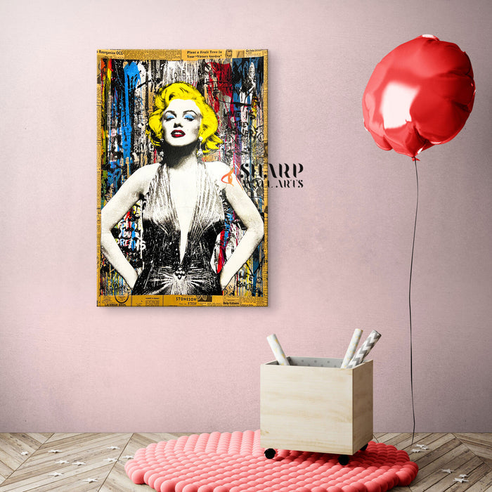 Marilyn Monroe Graffiti Canvas Wall Art