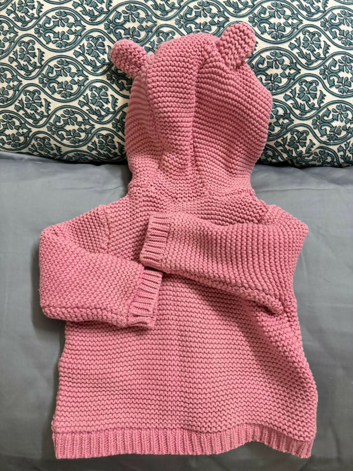 Wrap your little one in cozy comfort with this thick pure cotton hooded cardigan