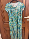 MAX nursing maxi gowns – set of 2, cotton hosiery, soft & stretchable with front buttons (L/XL).
