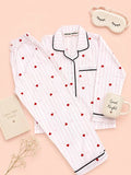 MELLOW Sweetheart Stripes night suit with soft comfortable fabric, striped pattern design, relaxed fit, and cozy comfort for bedtime, sleep, and everyday lounging.