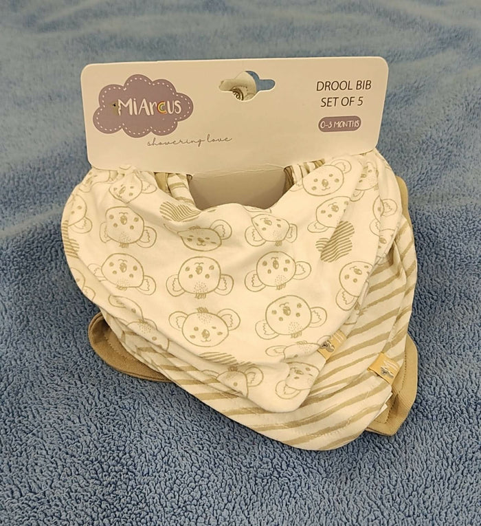 MI ARCUS  Feeding, Drool Bibs for Baby Boys, Girls, Newborns(pack of 5)
