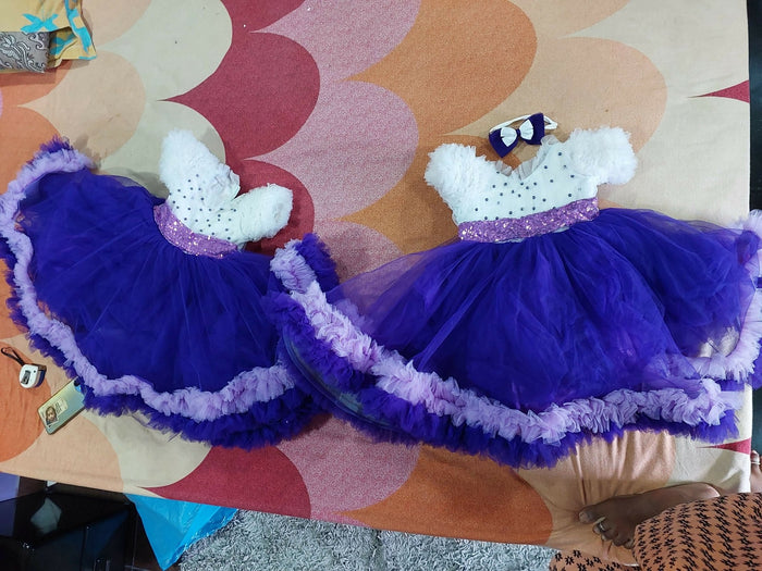 Mom Daughter Twinning Dress for 1st Birthday