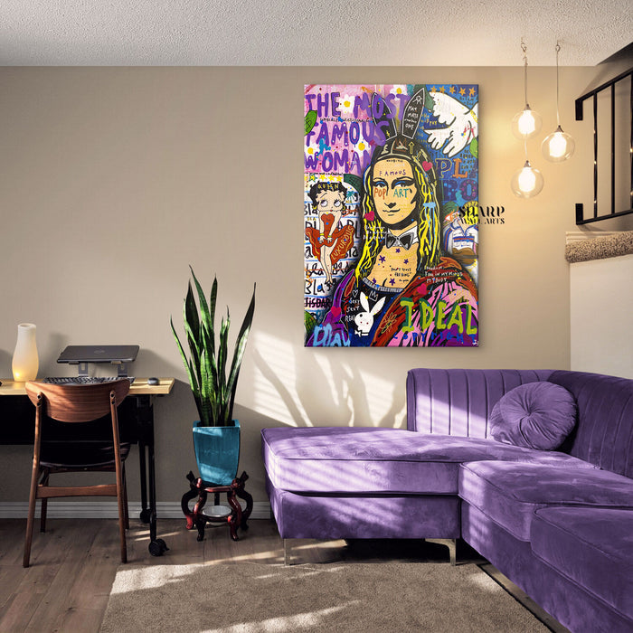 Mona Lisa The Most Famous Woman Canvas Wall Art