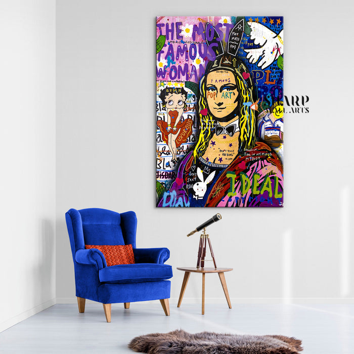 Mona Lisa The Most Famous Woman Canvas Wall Art