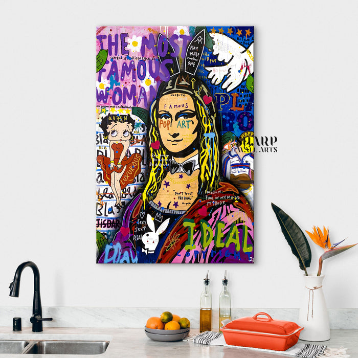 Mona Lisa The Most Famous Woman Canvas Wall Art