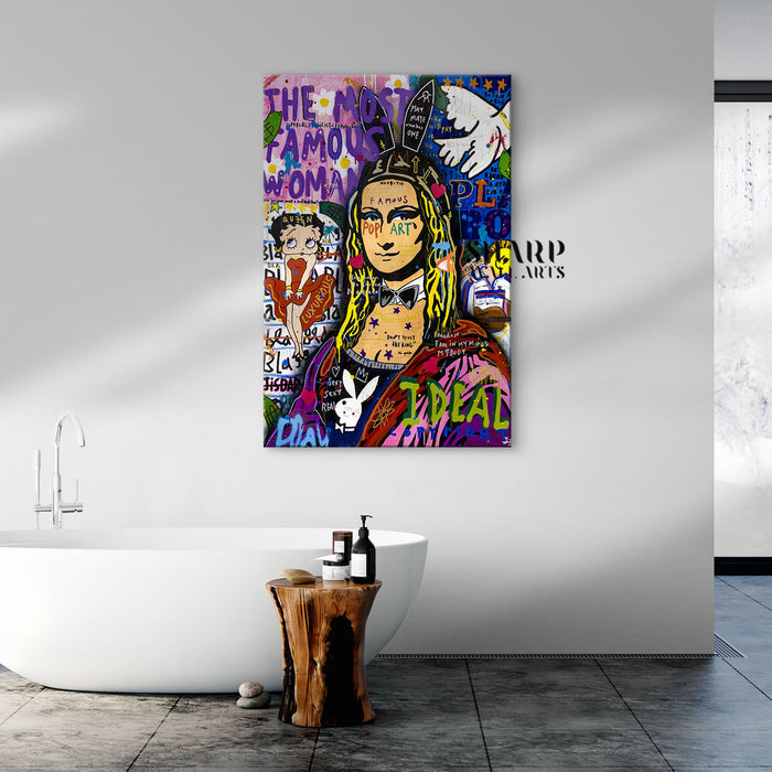 Mona Lisa The Most Famous Woman Canvas Wall Art