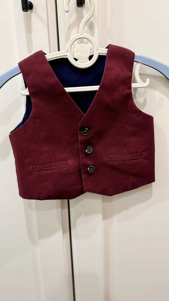 Mothercare Baby Boy Waistcoat and Shirt Set – Stylish and Comfortable Formal Wear for Little Boys.