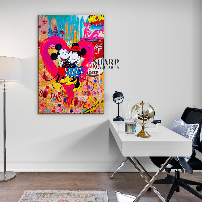 Mouse Love Canvas Wall Art