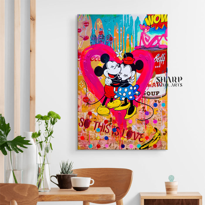 Mouse Love Canvas Wall Art