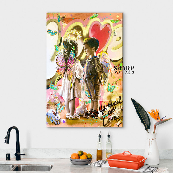 My Angel of Love Canvas Wall Art