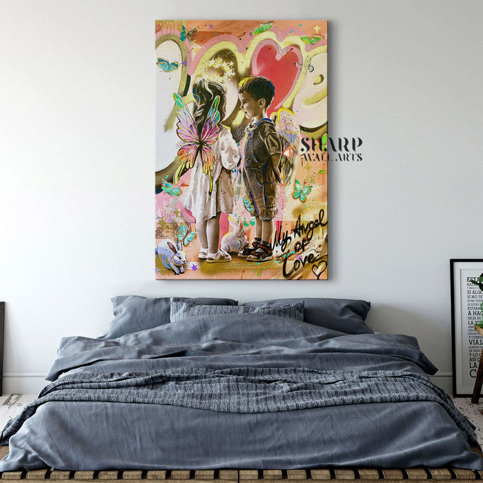 My Angel of Love Canvas Wall Art