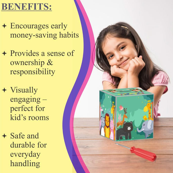 My Money Box Personalised - Jungle Treasure (Piggy Bank)