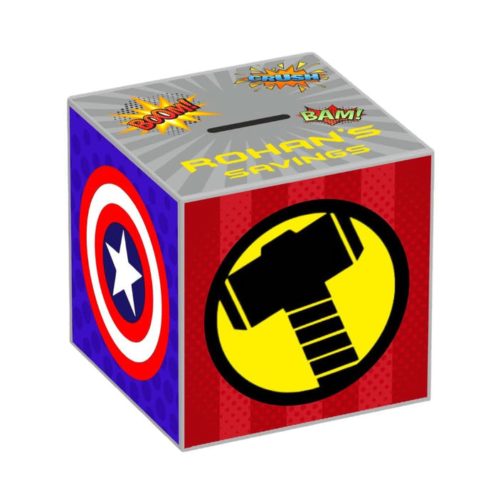 My Money Box Personalised - SuperHero Fund (Piggy Bank)