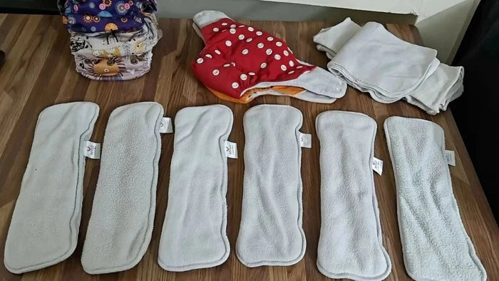 MYLO Leak-Proof Baby Cloth Diaper Combo (2 Diapers + 6 Inserts)