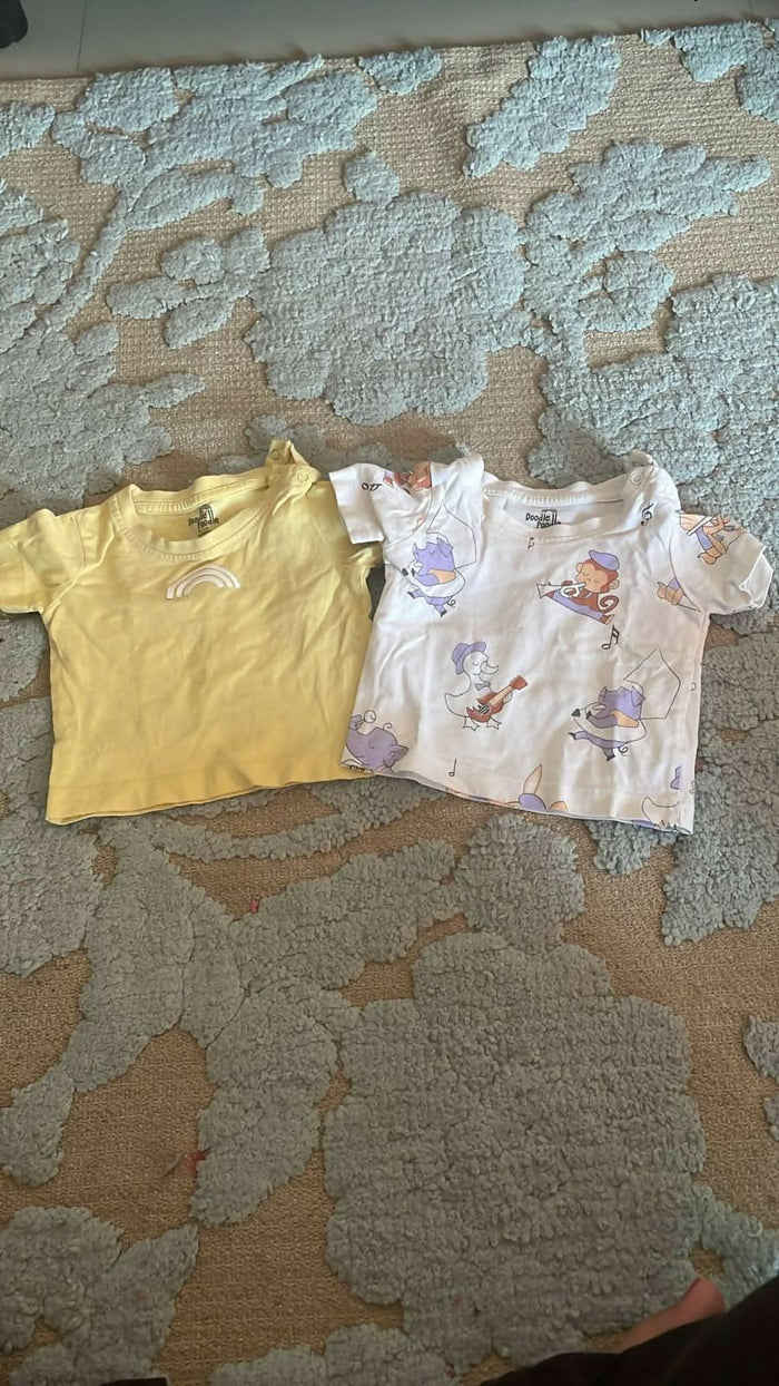 Keep your newborn comfortable and stylish with our Newborn T-Shirts for Babies, offering convenience and cuteness in a set of two.