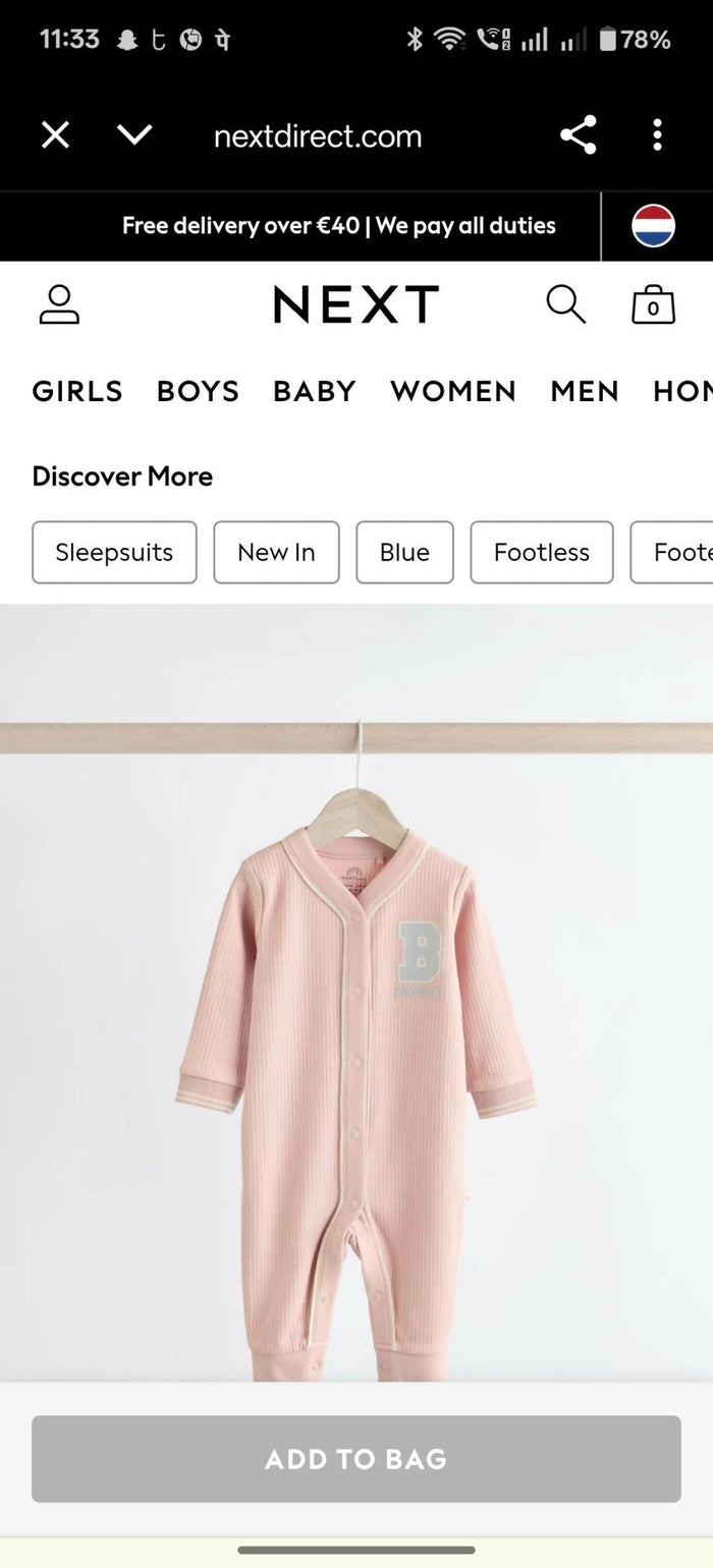 NEXT  Baby Brand Nightsuit