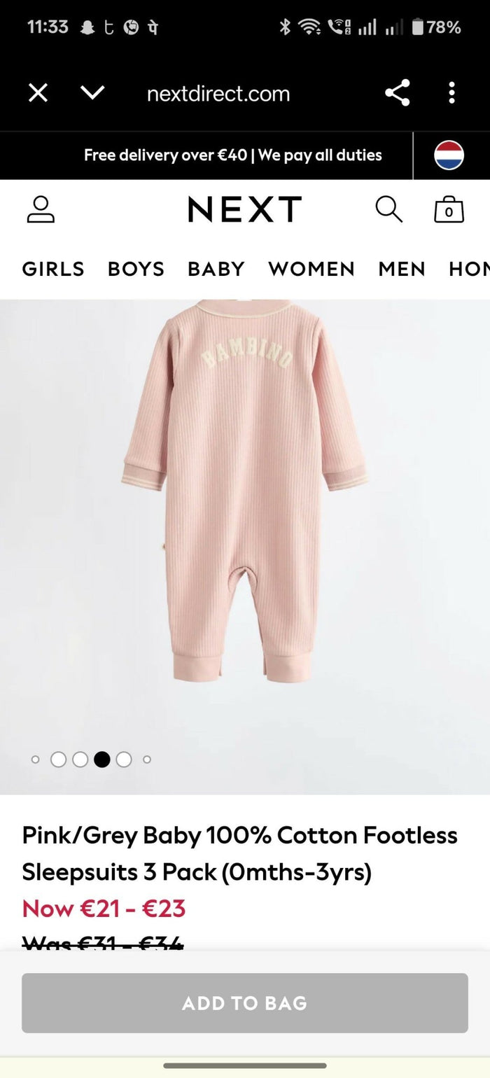 NEXT  Baby Brand Nightsuit