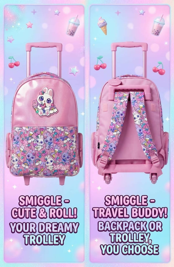 Original Smiggle 18-Inch Trolley Backpack – Personalized