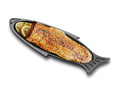 Outset Cast Iron Fish Grill and Serving Pan, 19" x 7" x 1"