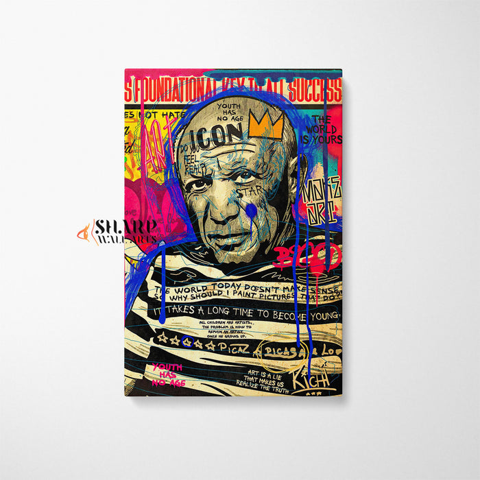 Pablo Picasso Graffiti Canvas Wall Art