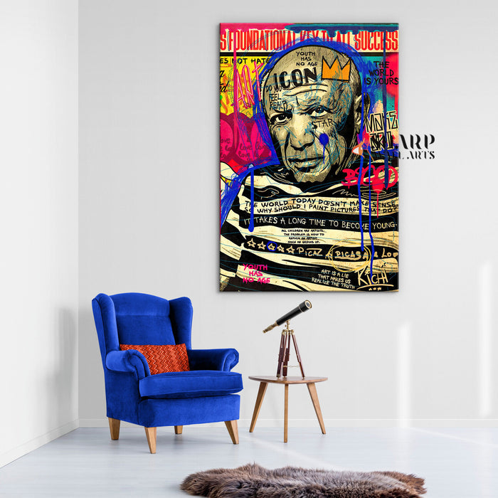 Pablo Picasso Graffiti Canvas Wall Art