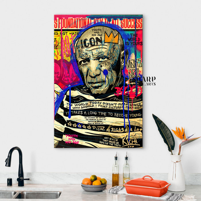 Pablo Picasso Graffiti Canvas Wall Art