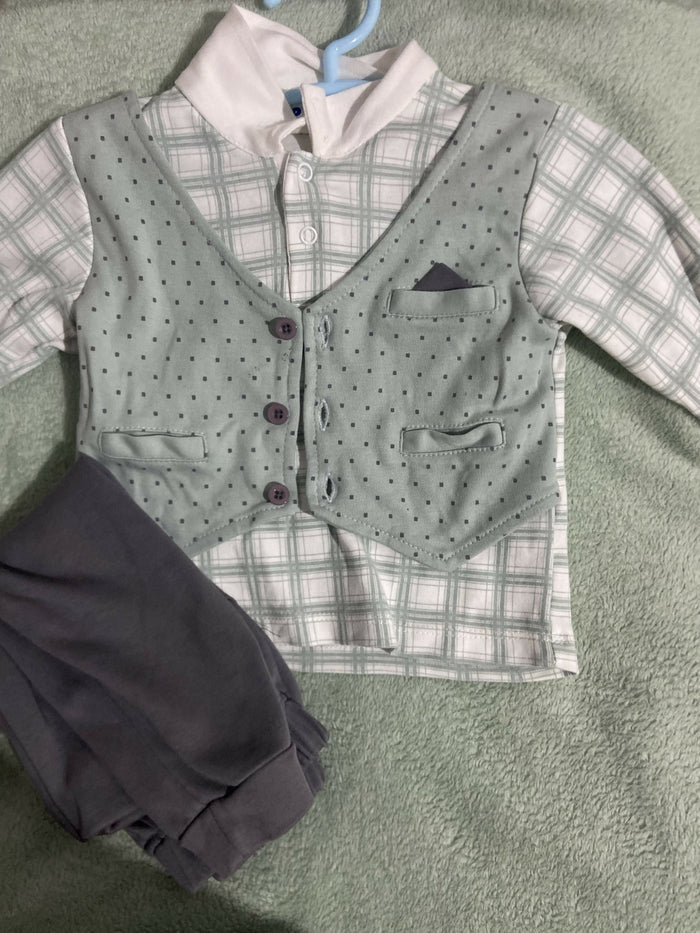 Children's outfit with vest, shirt, and pants - Party Wear Dress with Pant