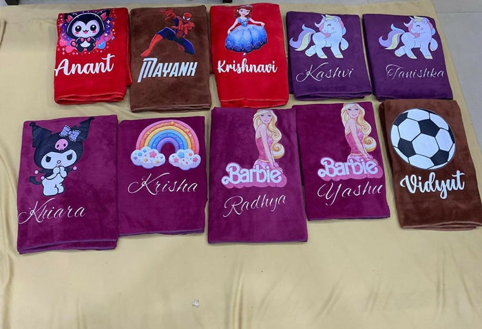 Personalized Kids Towel – 55 × 30 Inches