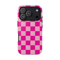 Pink Checkered Cell Phone Case - Various Sizes/Styles
