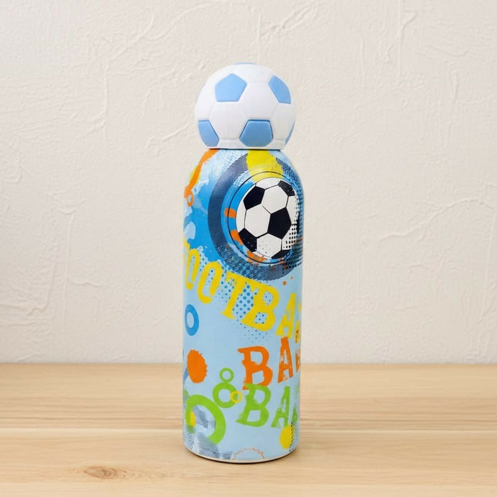 Premium Football Insulated Steel Bottle with double-wall stainless steel insulation, leak-proof lid, football-themed design, durable construction, and reusable design to keep drinks hot or cold for hours.
