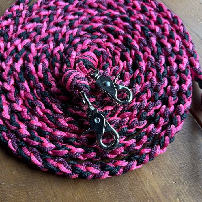 Raspberry Diamonds Split Reins