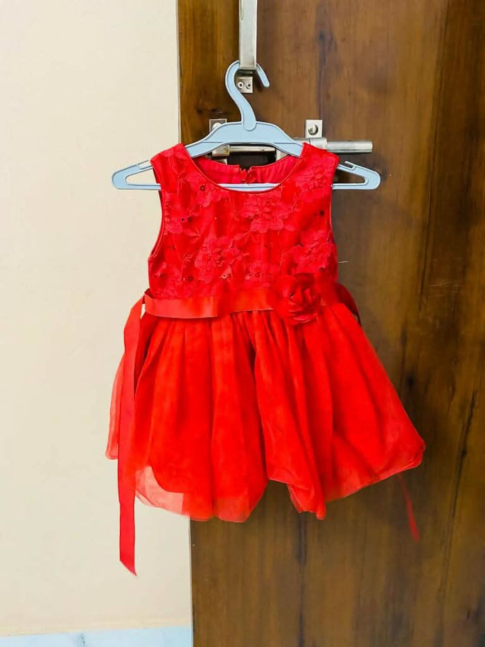 Red Frock/Dress for Baby Girl - Red - PyaraBaby