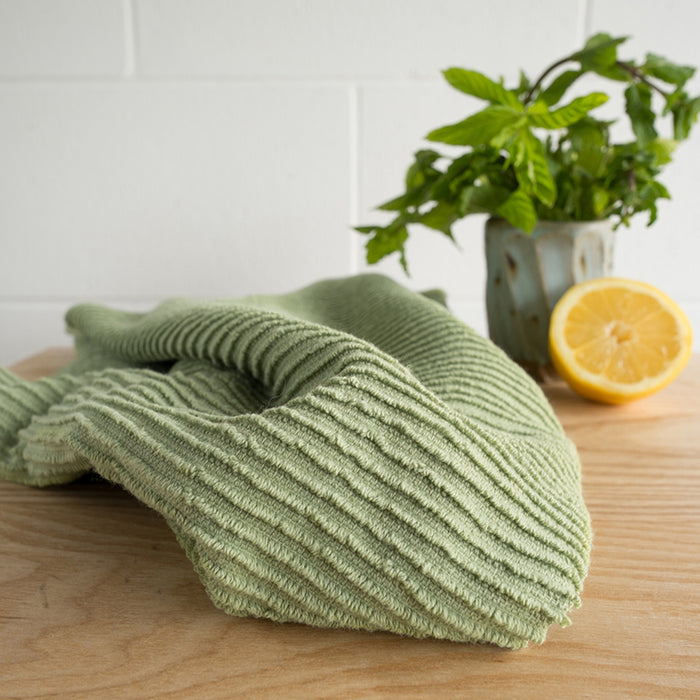 Ripple Sage Green Dishtowel