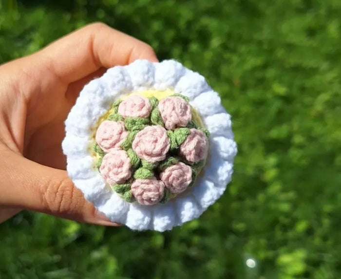 Rose Flower Bouquet with Ring Holder – Elegant Handmade Gift for Special Occasions