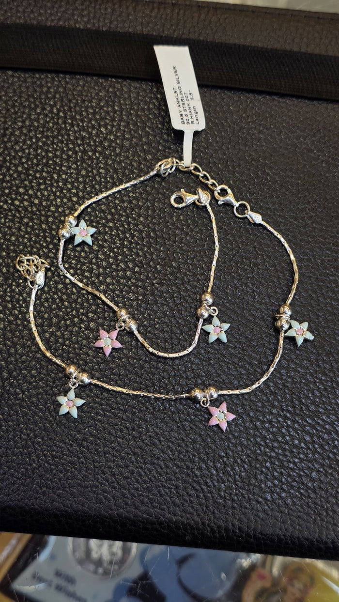 Silver 92.5 Hallmark Silver Jewelry Payal/Anklets for Baby Girl